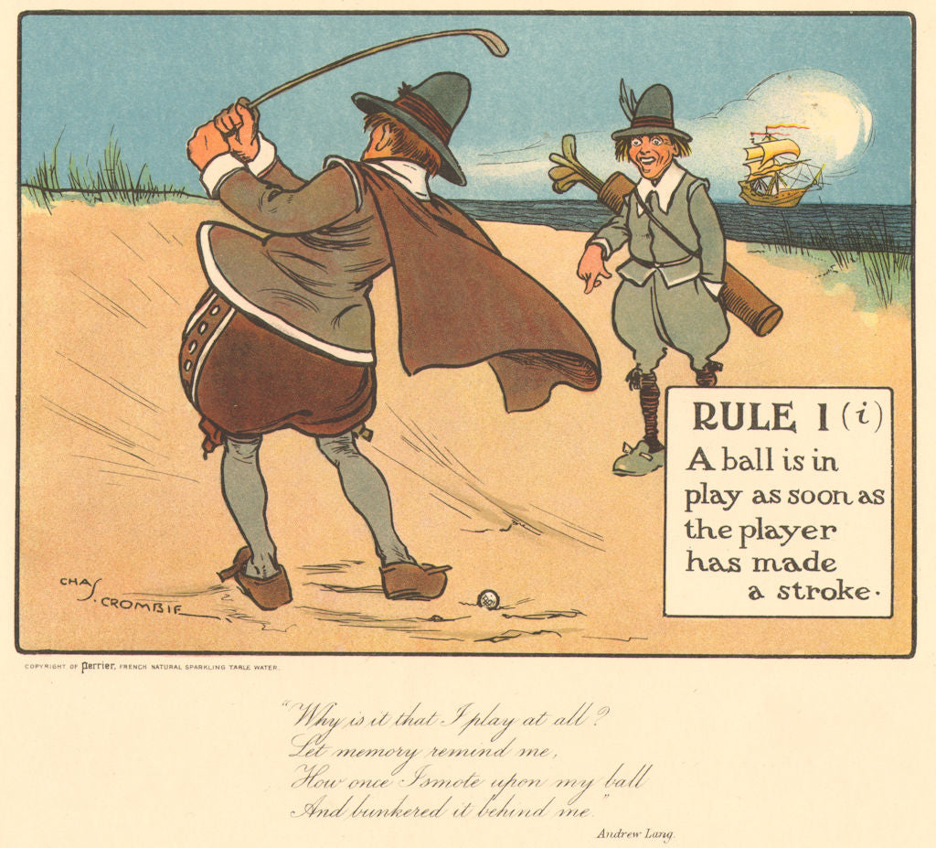 GOLF. Charles Crombie. RULE I(i). A ball is in play as soon as.. Original 1905